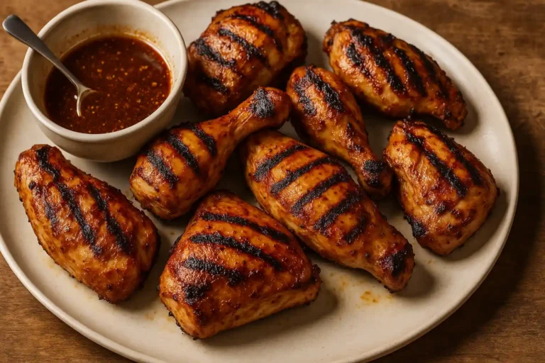 Poulet grillé au barbecue avec marinade dorée et caramélisée